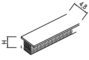 Profil-Bürstendichtung, 4,8 mm