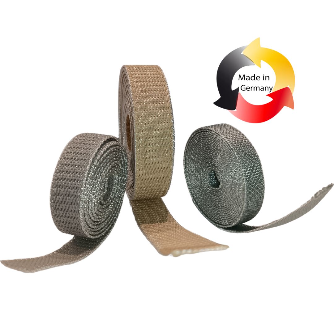 Gurtband 22 mm grau Meterware